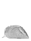 Clutch Bridget with Logo Patch and Shell-Shaped Design in Metallic Brass for Women Clutches Pochettes