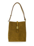 Shoulder Bag Bello With Brown Leather Handles For Women Lamb