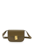 BELL Shoulder Bag with Elegant Design in Green Leather for Women Calf Crossbody