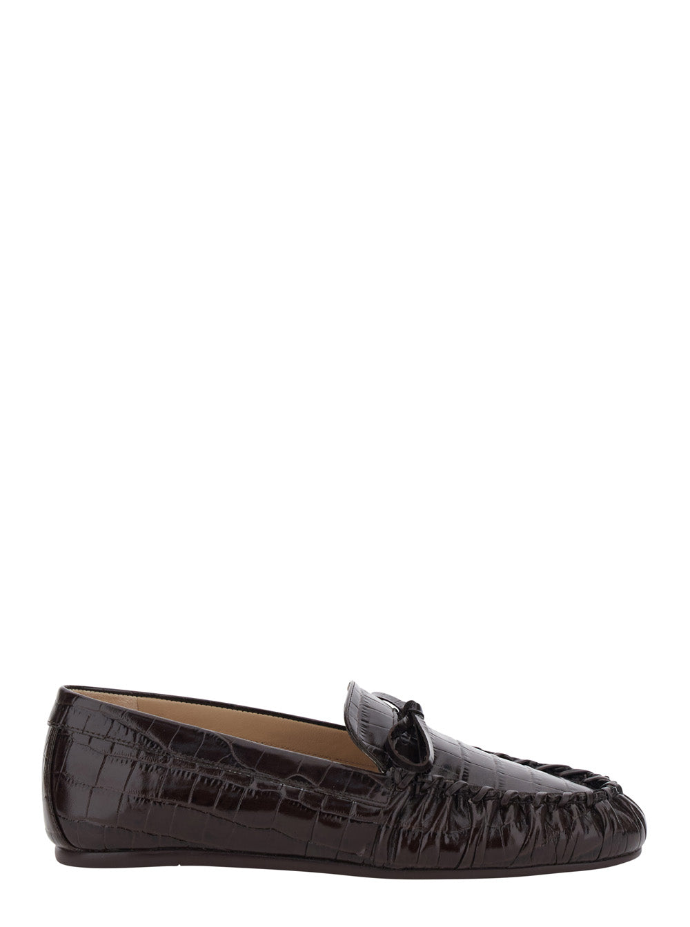Loafers BRITT BOW LOAFER Brown with Leather for Women