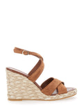 ALIYSSA WEDGE Brown High Heel Wedges for Women Calf