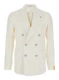 Jacket Montecarlo Double-Breasted With White Revers For Men Blazers