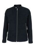 Jacket MCKZ0093033588001 Black with High Collar and Zip Closure in Tech Fabric Men Outerwear