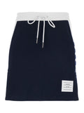 Dress Classic 4 Bar with Elasticated Waist and Drawstring 4Bar Logo on the Side in Blue Cotton for Women Blu Skirt