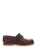 Bordeaux Loafers with Bow Detail on the Front and Embossed Logo Side in Leather Man