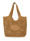 Raffia Shopper Beige Viscose Bag for Women Tote