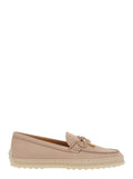 Loafers Tods Pink with Bow Detail and Rope Trim in Leather Women Calf