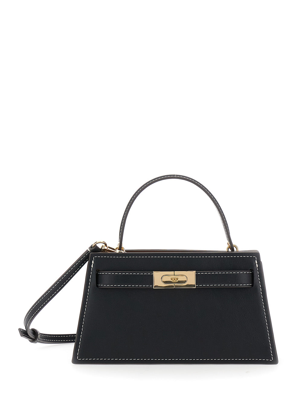 Petite Lee Radziwill Shoulder Bag with T Buckle Closure and Adjustable Removable Black Leather Strap for Women Cow Hand