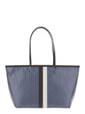 Tote Bag THE RACER with Multicolor Cotton Fabric Details for Women Linen