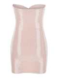 Mini Dress Siwa Paillettes Pink With Silk Sequins For Women