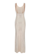 Helios Pink Long Sleeveless Dress With All-Over Sequins Decoration Tech Fabric For Women - IT 38