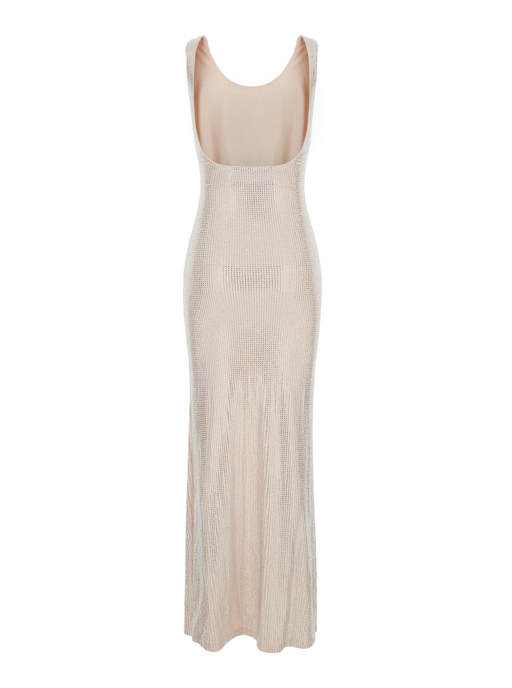 Helios Pink Long Sleeveless Dress With All-Over Sequins Decoration Tech Fabric For Women - IT 38