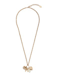CHARMS Necklace with Metallic Metal Details for Women Brass Necklaces
