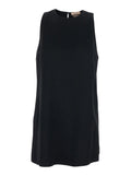 Sleeveless Dress with Drop Closure on the Back in Black Fabric for Women Acetate Polyester