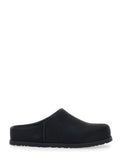 M OTZO CLOG - Black Mule with Leather Upper Men Flat Shoes