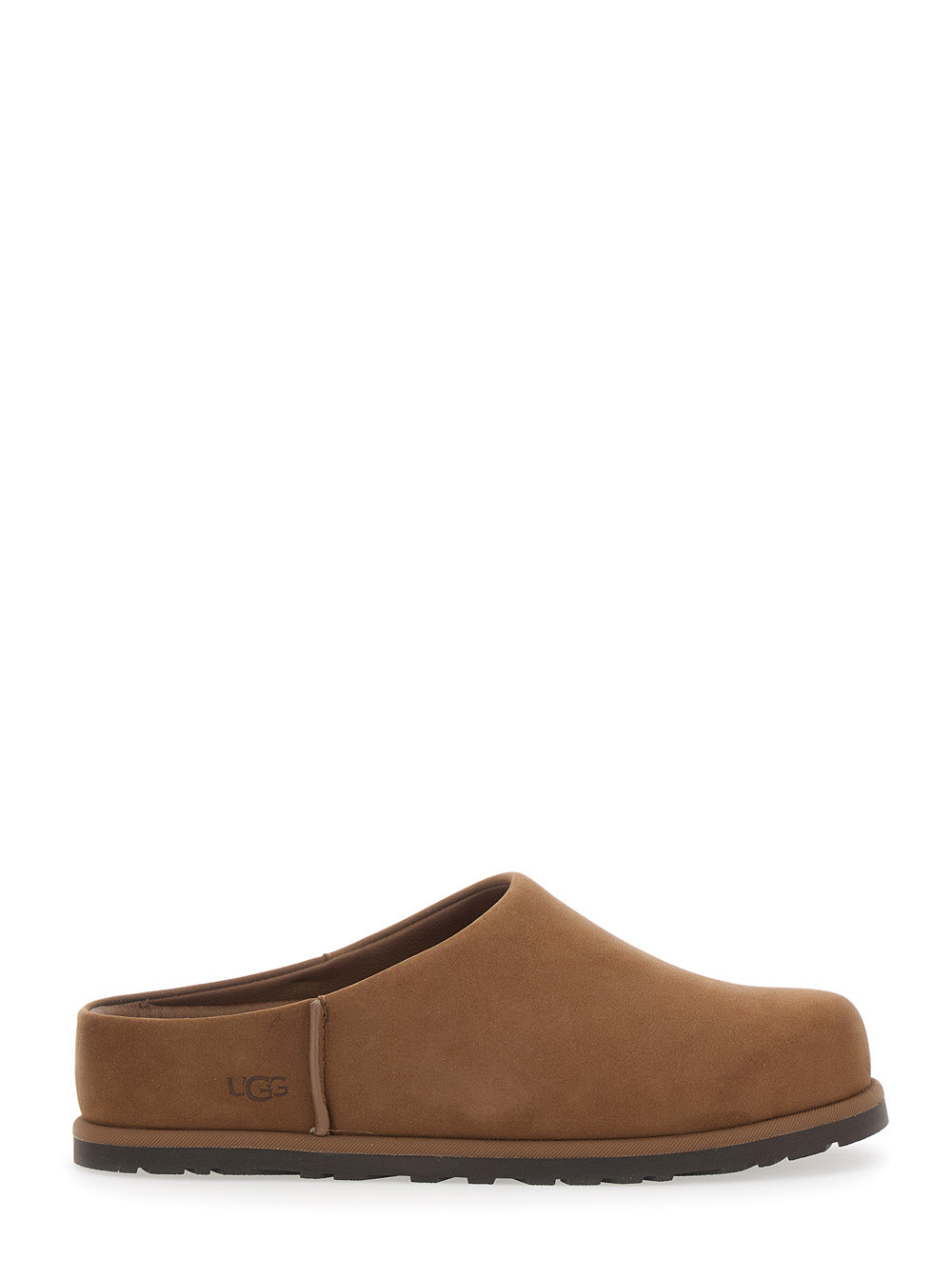 W OTZO CLOG Brown Leather Mule for Women Flat Shoes
