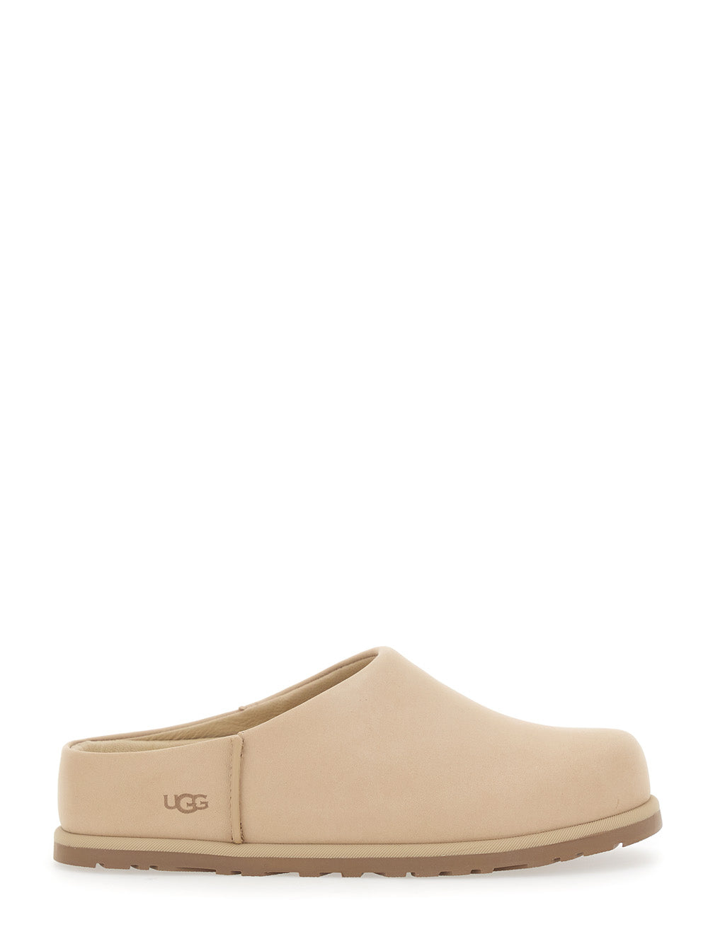 W OTZO CLOG Beige with Simple Design in Leather for Women Flat Shoes