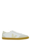 Sneaker Volley Low Top with Logo Patch on the Side and Lettering Back in White Fabric Unisex Canvas