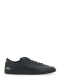 Volley Black Low Top Sneakers with Embossed Logo on the Side and Lettering Rear in Leather Unisex Organic Traced