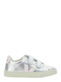 Sneaker Esplar Low Top with Logo Patch on the Side and Metallic Design in Leather for Girls Organic Traced