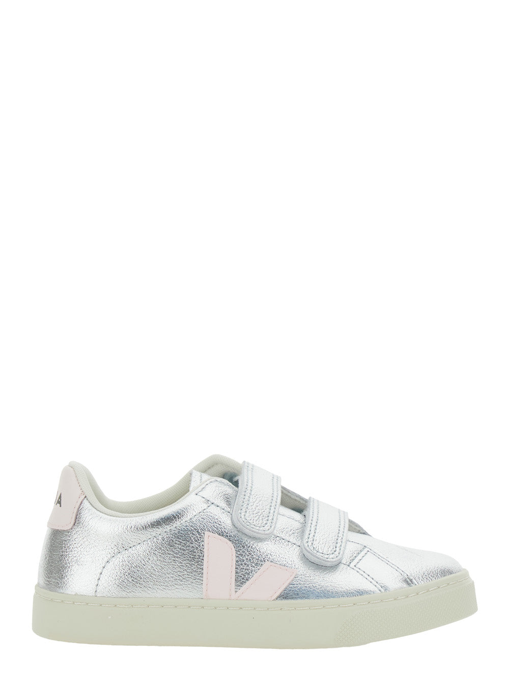 Sneaker Esplar Low Top with Logo Patch on the Side and Metallic Design in Leather for Girls Organic Traced