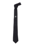 Black Tie with Medusa on the Front in Silk for Men Papillon And Ties