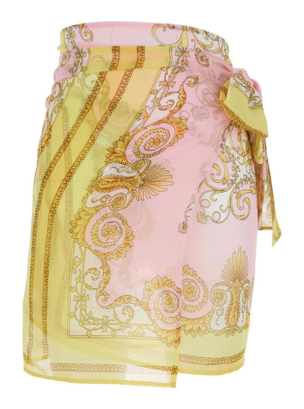 Miniskirt Versace with all-over print in multicolor tech fabric for women Polyester Skirt