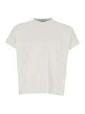 White T-Shirt with logo lettering Medusa on the back in Cotton for Women Elastane Tshirts And Polo Shirts