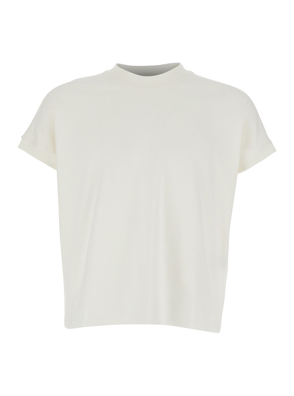 White T-Shirt with logo lettering Medusa on the back in Cotton for Women Elastane Tshirts And Polo Shirts
