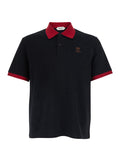 T-Shirt PIQUET Black with Round Neck and Short Sleeves for Men Cotton Tshirts Polo Shirts