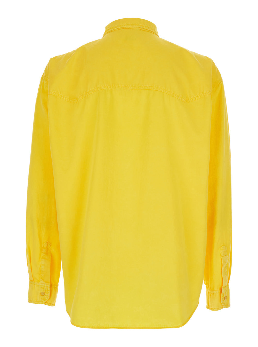 Yellow Western Over Shirt With Cotton Details For Women And Blouses