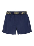 Blue Swim shorts with Greca detail in Tech Fabric for Men Blu Polyester Beachwear