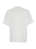 White Cotton Crew Neck T-shirt with Front Lettering Slogan for Women Organic Tshirts And Polo Shirts