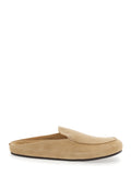 Mule CAMOSCIO Beige with Rounded Toe in Suede for Women Flat Shoes
