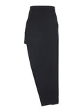 Black Wool Asymmetrical Skirt For Women