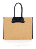 Handbag Troy Tote Bag With Beige Details In Cotton And Polyamide Women Hand