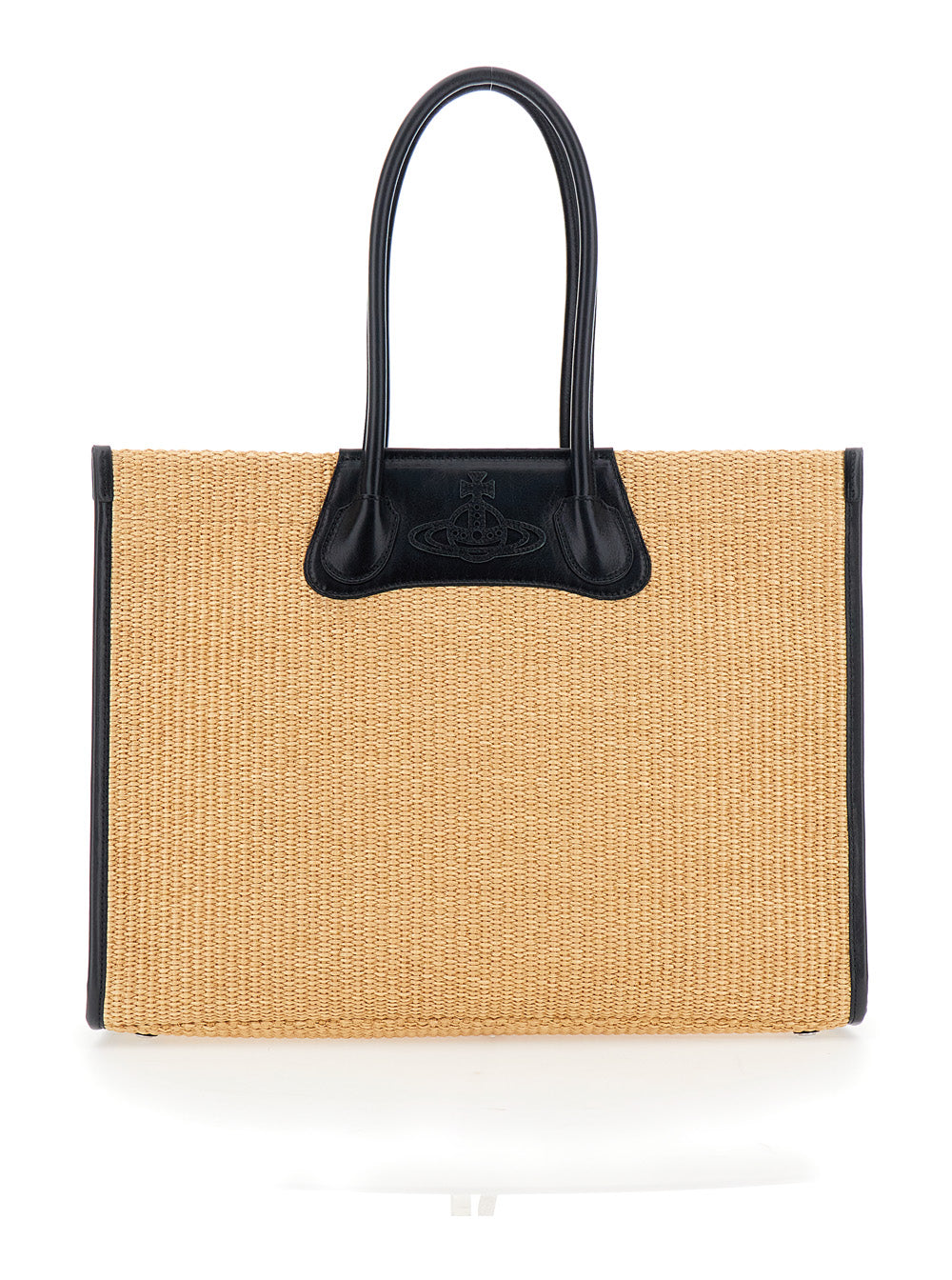 Handbag Troy Tote Bag With Beige Details In Cotton And Polyamide Women Hand