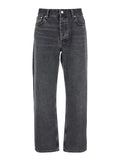 Black Denim Jeans with Belt Loops for Men Organic Cotton