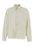 LEO SHIRT Gray - with Collar and Long Sleeves in Polyester Women Grey Blouses