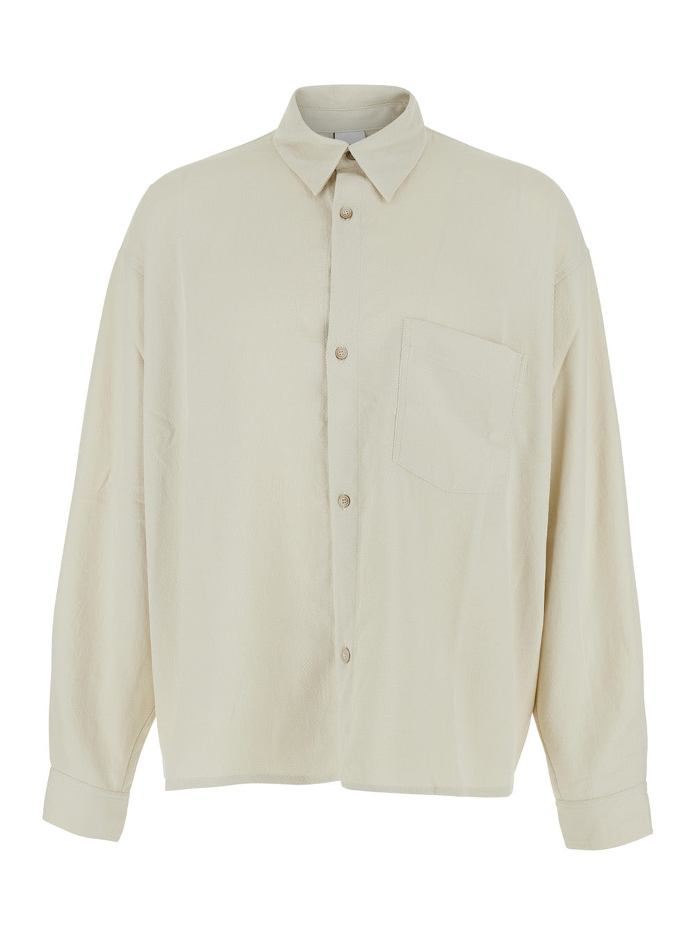 LEO SHIRT Gray - with Collar and Long Sleeves in Polyester Women Grey Blouses