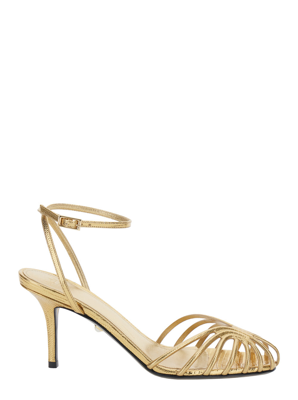 BLAKE 75 HF - Metallic Pumps with 7.5 cm Heel Leather Women Calf Heels