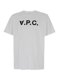white Oversized T-shirt with logo print on the front in cotton man Biological Tshirts And Polo Shirts