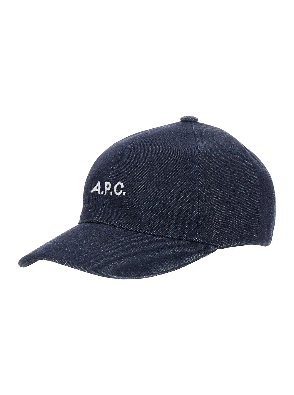 Blue Baseball Cap with logo lettering on the front in Cotton for Men Blu Hats And Gloves