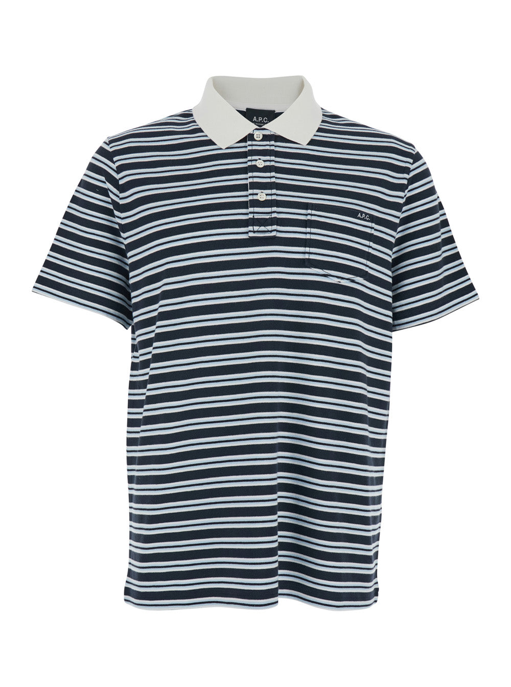 Multicolor Polo Shirt with horizontal striped motif In cotton for men Tshirts And