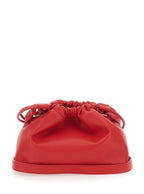 Ninon Mini Red Crossbody Bag With Engraved Logo On The Front And Adjustable Ecoleather Strap For Women