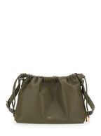 Sac Ninon Green Crossbody Bag With Logo Lettering On The Front And Drawstring Closure Ecoleather Woman