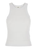 T-Shirt Cynda White With Round Neck And Short Sleeves Cotton For Women