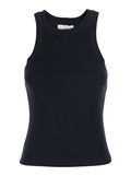 Cynda Black T-Shirt With Round Neck And Short Sleeves Cotton For Women
