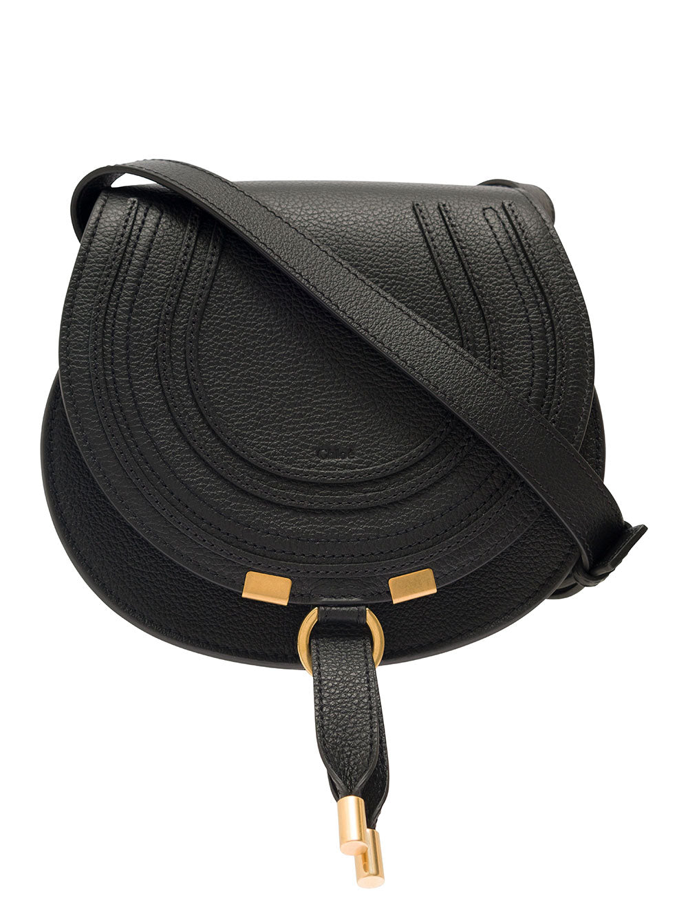 Small Marcie Leather Crossbody Bag for Women Black