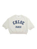 White Sweatshirt C20844117 with Front Details in Cotton for Women Sweatshirts